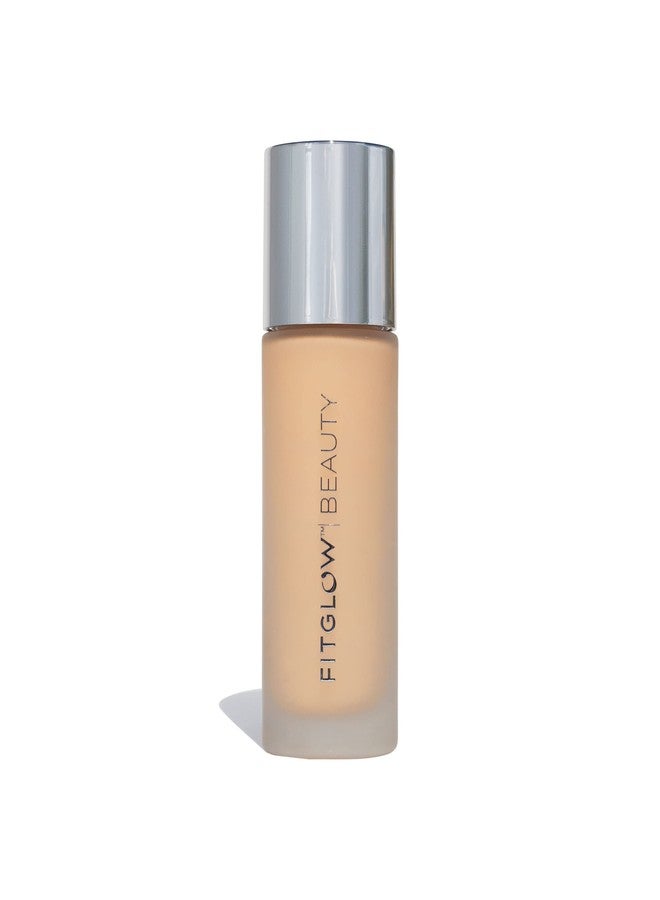 Fitglow Beauty Foundation+ | Vegan Skin-Treating Foundation with Peptides & Plant Collagen | Buildable Medium-Full Coverage, Natural Finish | Hydrating, Anti-Aging, Pore-Friendly | F2.7-30ml - Image 1